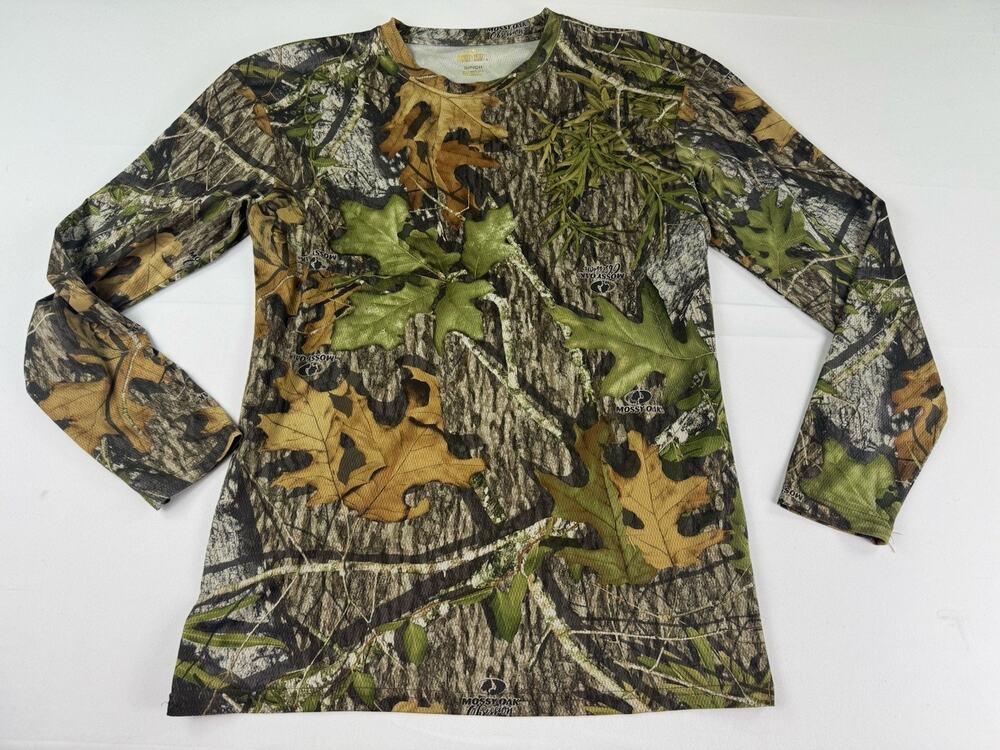 RedHead Mossy Oak Camo Long Sleeve Shirt Mens Size Small Performance Hunting